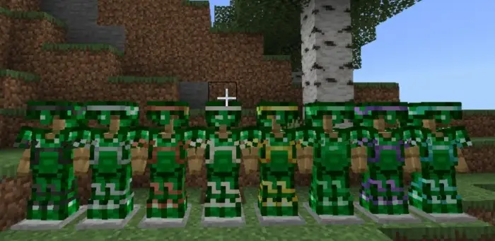 Варианты изумрудной брони с кузнечными шаблонами