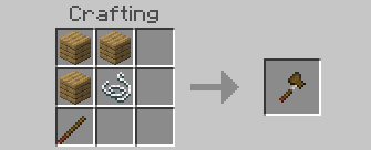 Получение нового топора в верстаке