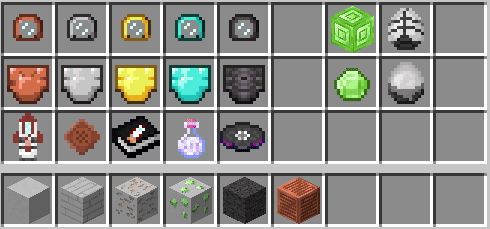 Новые предметы и блоки из аддона