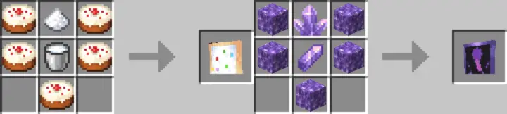 Крафты аметистового щита и щита из тортов