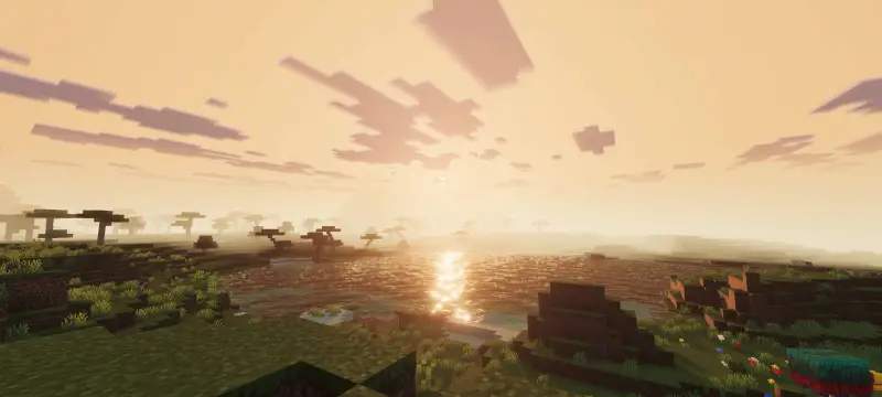 Закат над морем и саванной