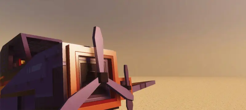 Самолёт с пропеллером вблизи