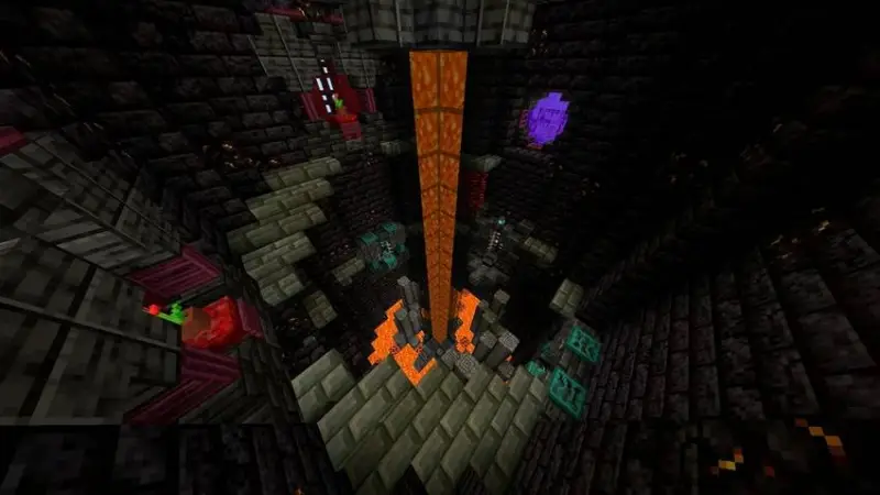 Темный адский паркур с ламой по середине комнаты