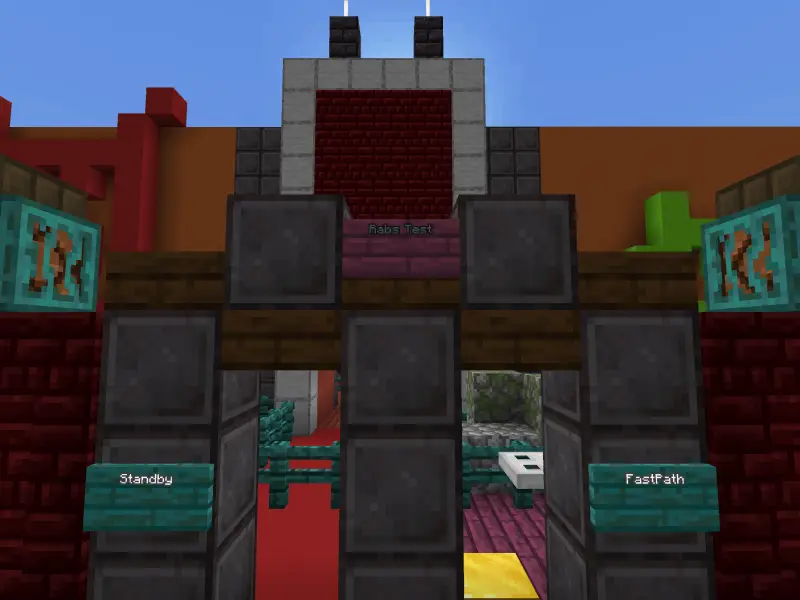 Небольшая территория с незеритовыми блоками