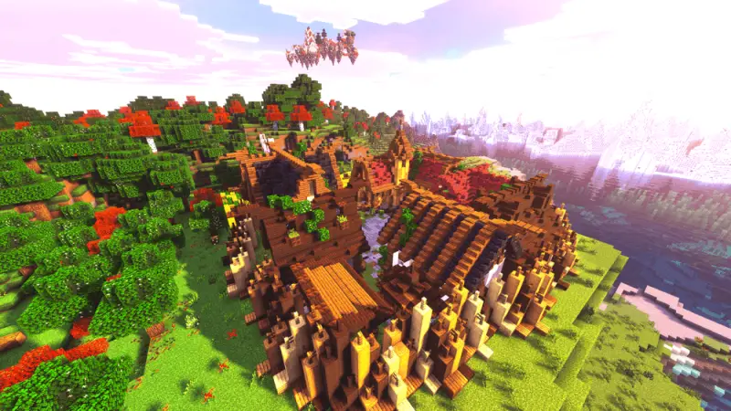 Небольшая деревня рядом с лесом и морем