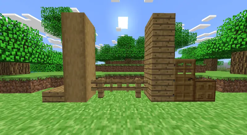 Старый вид деревянных блоков