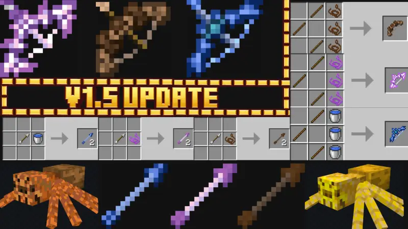 Новые мобы и луки со стрелами