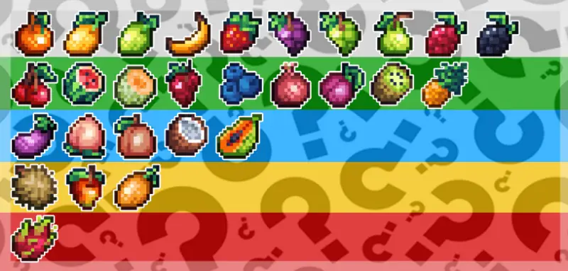 Еда из фруктового лаки-блока