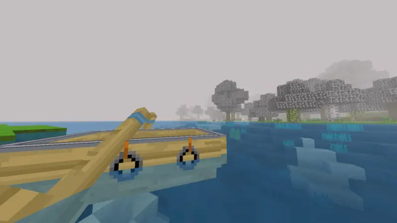 Обновленные текстуры воды и лодки в море