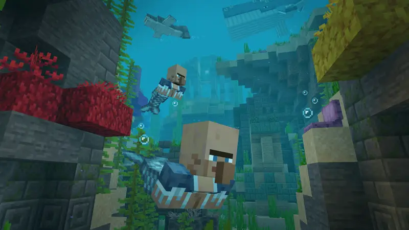 Новый вид подводных руин и русалки жители