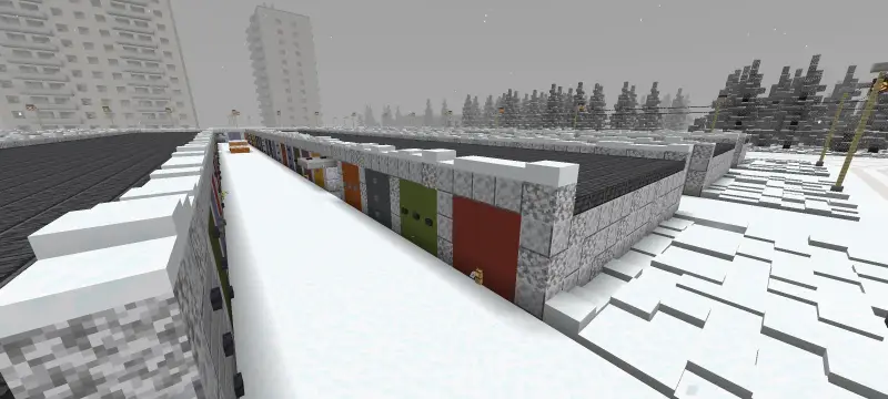 Гаражи зимой