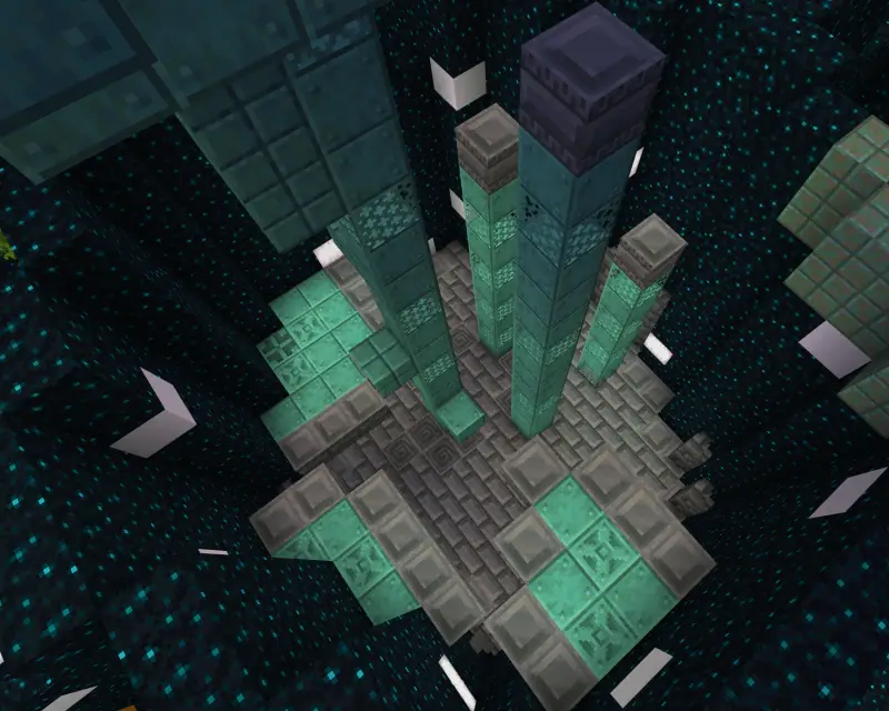 Комната с медными колоннаями