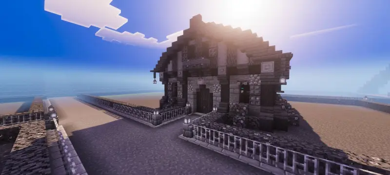 Новый вид каменного дома в другом режиме