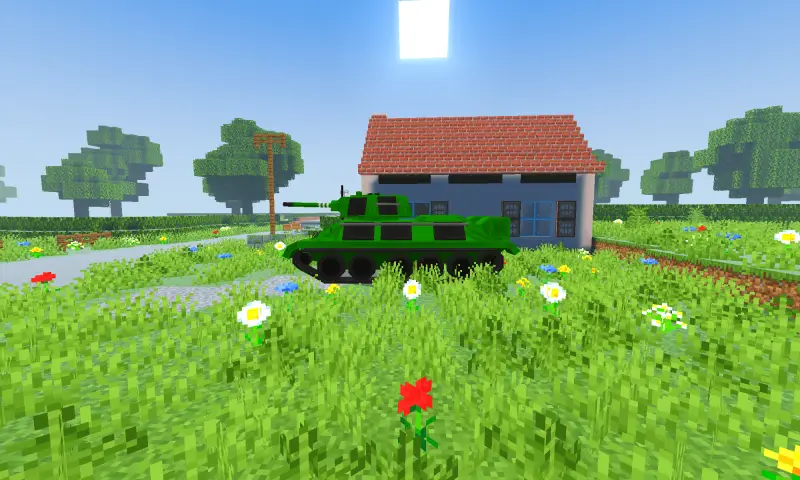 Чёрно-зелёный танк