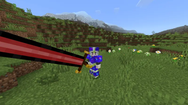 Огромный меч из чешуи красного дракона