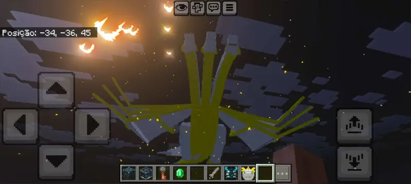 Золотой дракон ночью в игре