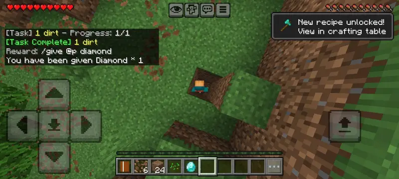 Экран игрока и несколько прописанных команд в чате