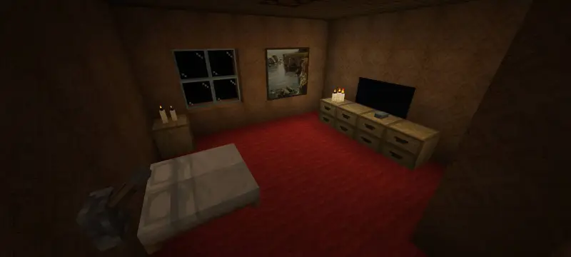 Просторная комната в отеле с телевизором и кроватью