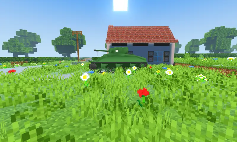 Зелёный танк с белой звездой