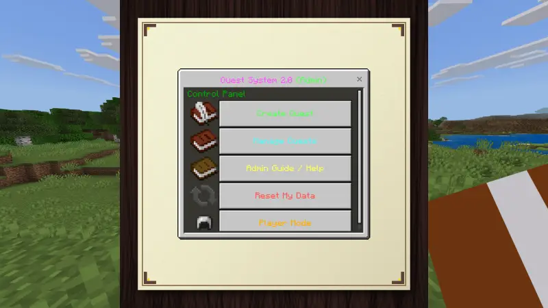 Новое пользовательское меню мода