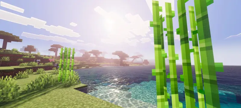 Новые текстуры воды и берег с тростниками