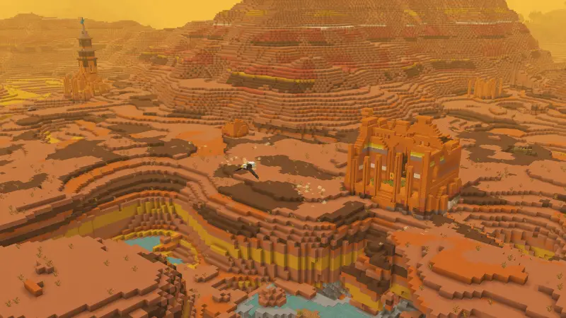 Руины в красной пустыни