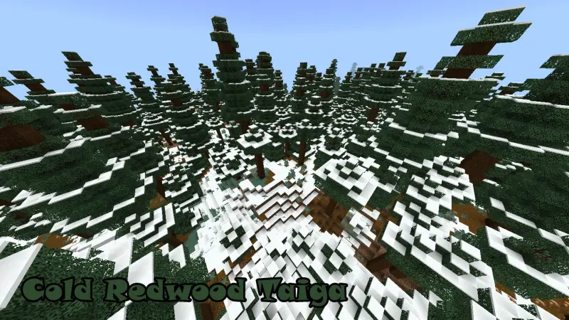 Холодная тайга из красного дерева