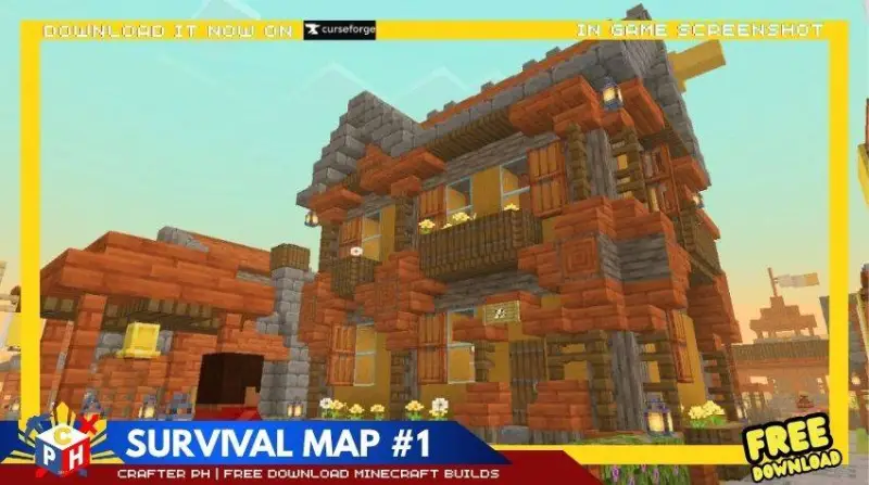 Несколько двухэтажных домов из акации