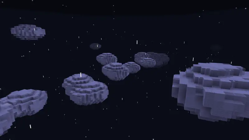 Белые острова в ночном небе