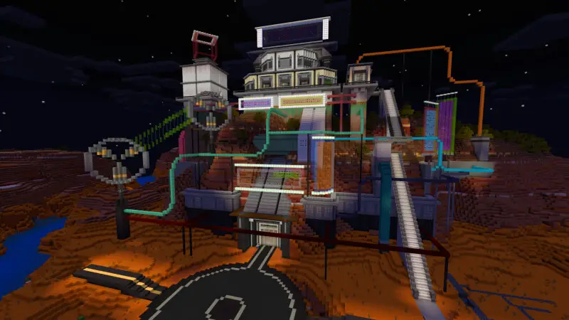 Скриншот Футуристическая неоновая база №4