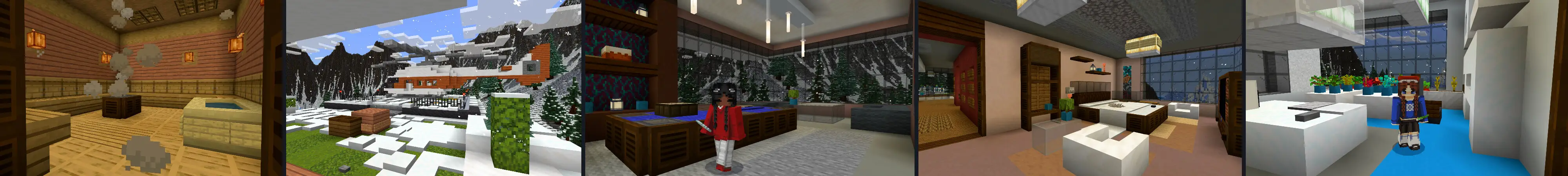 Современный зимний особняк panorama