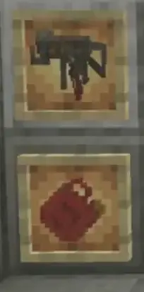 Огнемёт и канистра в рамках