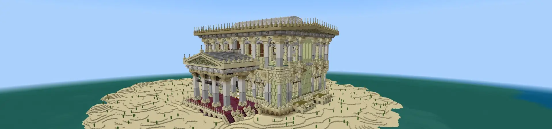 Хакерский пустынный храм panorama