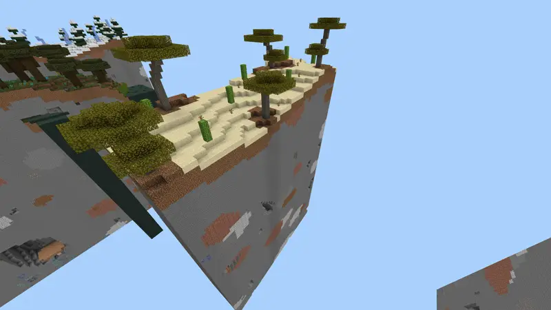 Скриншот Skyblock с несколькими фрагментами №4