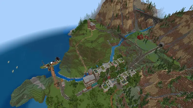 Скриншот Маленький городок с железной дорогой №8