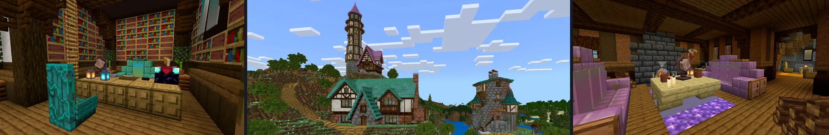 Милая средневековая деревня panorama