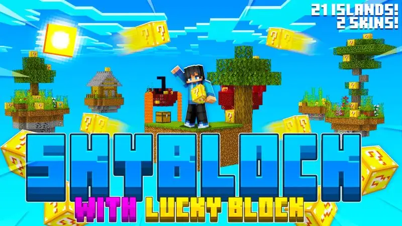Skyblock с блоком удачи