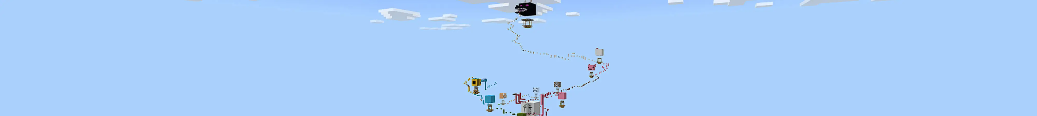 Паркур на воздушном шаре с мобами panorama