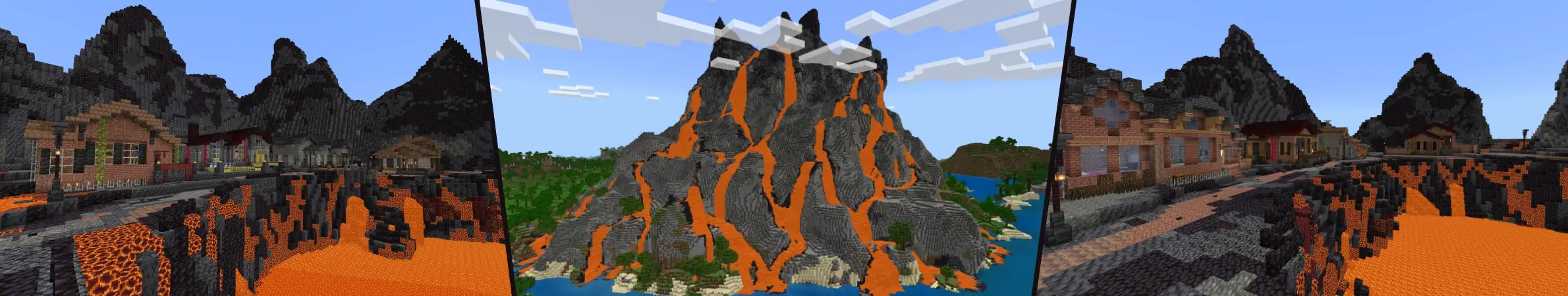 Вулканическая деревня panorama