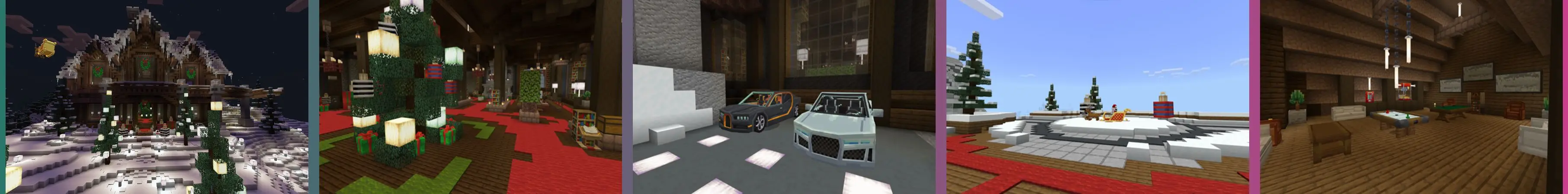 Особняк с новогодней мебелью panorama