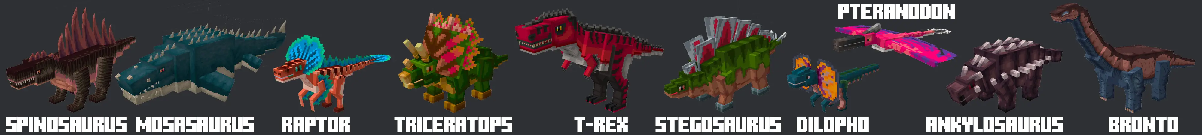 Создаваемые динозавры panorama