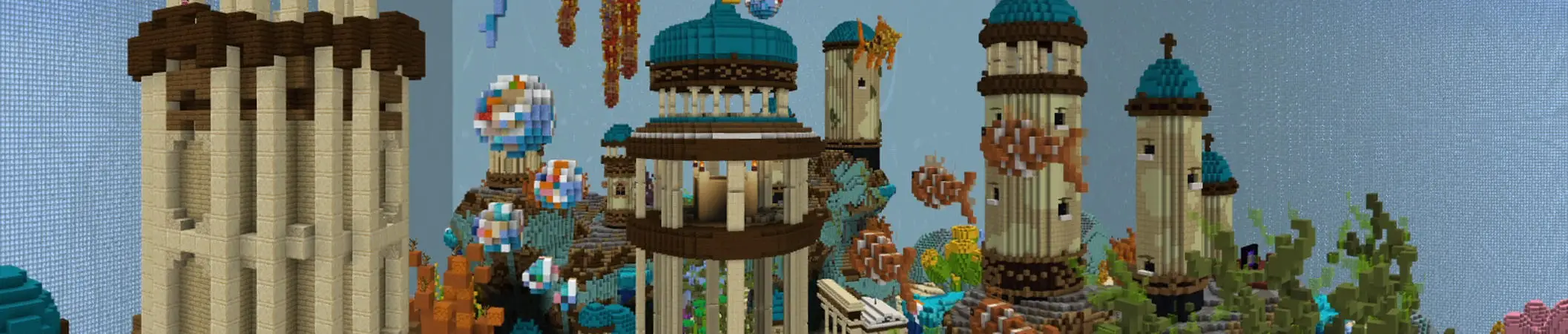 Skyblock: гигантский аквариум panorama