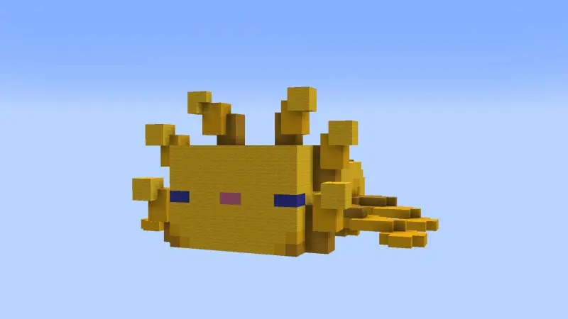 Скриншот Skyblock с аксолотлями №5