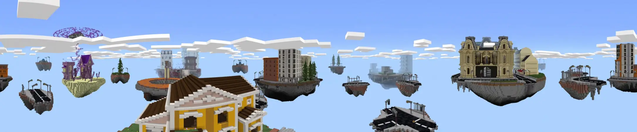 Skyblock: город panorama