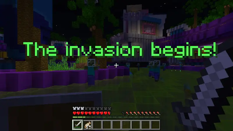 Скриншот Случайная атака зомби в Skyblock! №1