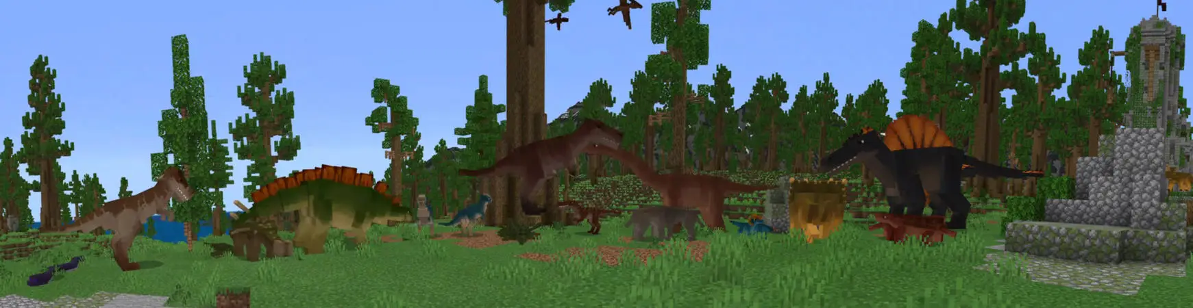 Улучшенные динозавры panorama