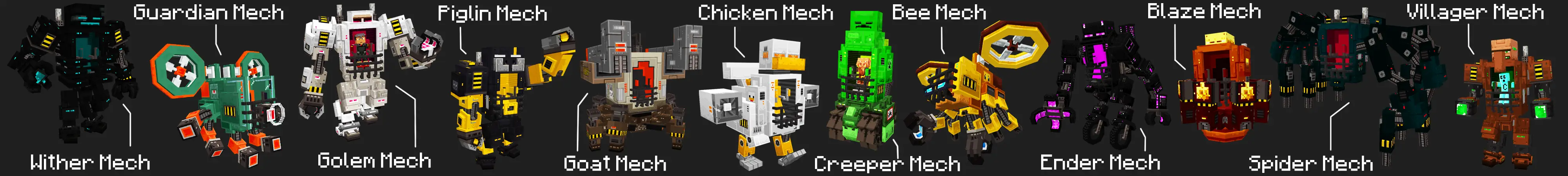 Мобы-роботы panorama