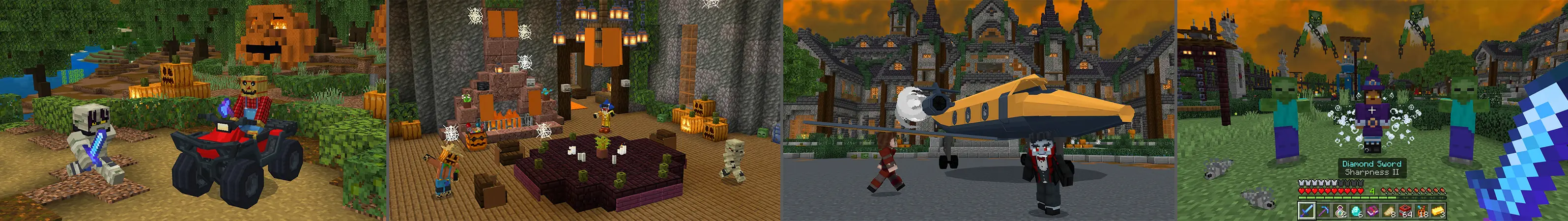 Особняк миллиардера в духе Хэллоуина panorama