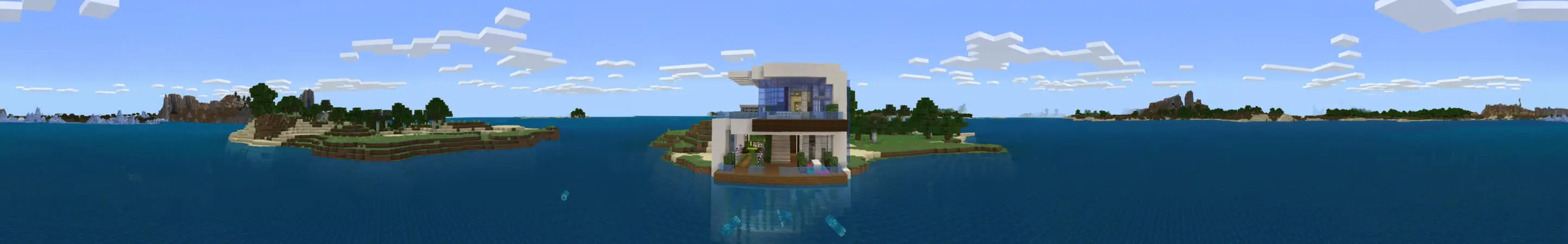 Подводный дом на краю утеса panorama