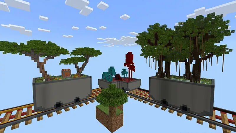 Скриншот Вагонетка Skyblock №1